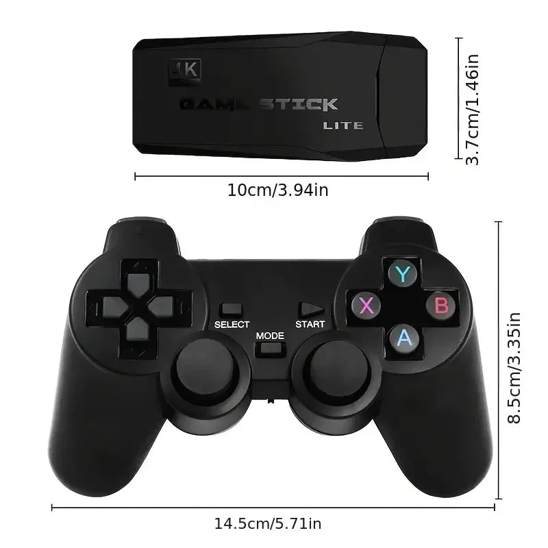 Video Game Console 2.4G Double Wireless Controller 4K HDMI for PS1/SFC/NES TV & PC