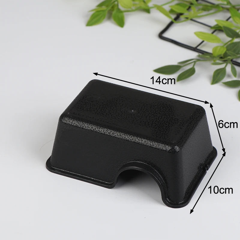 Reptile Enclosure Black Ventilation Hiding Cave