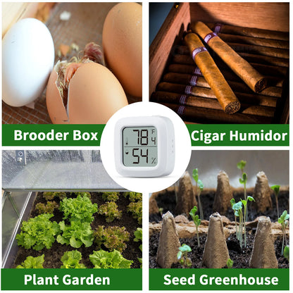 Reptile Thermometer and Hygrometer – Fast Accurate LCD Digital Temp & Humidity Meter for Bearded Dragon Tank Accessories