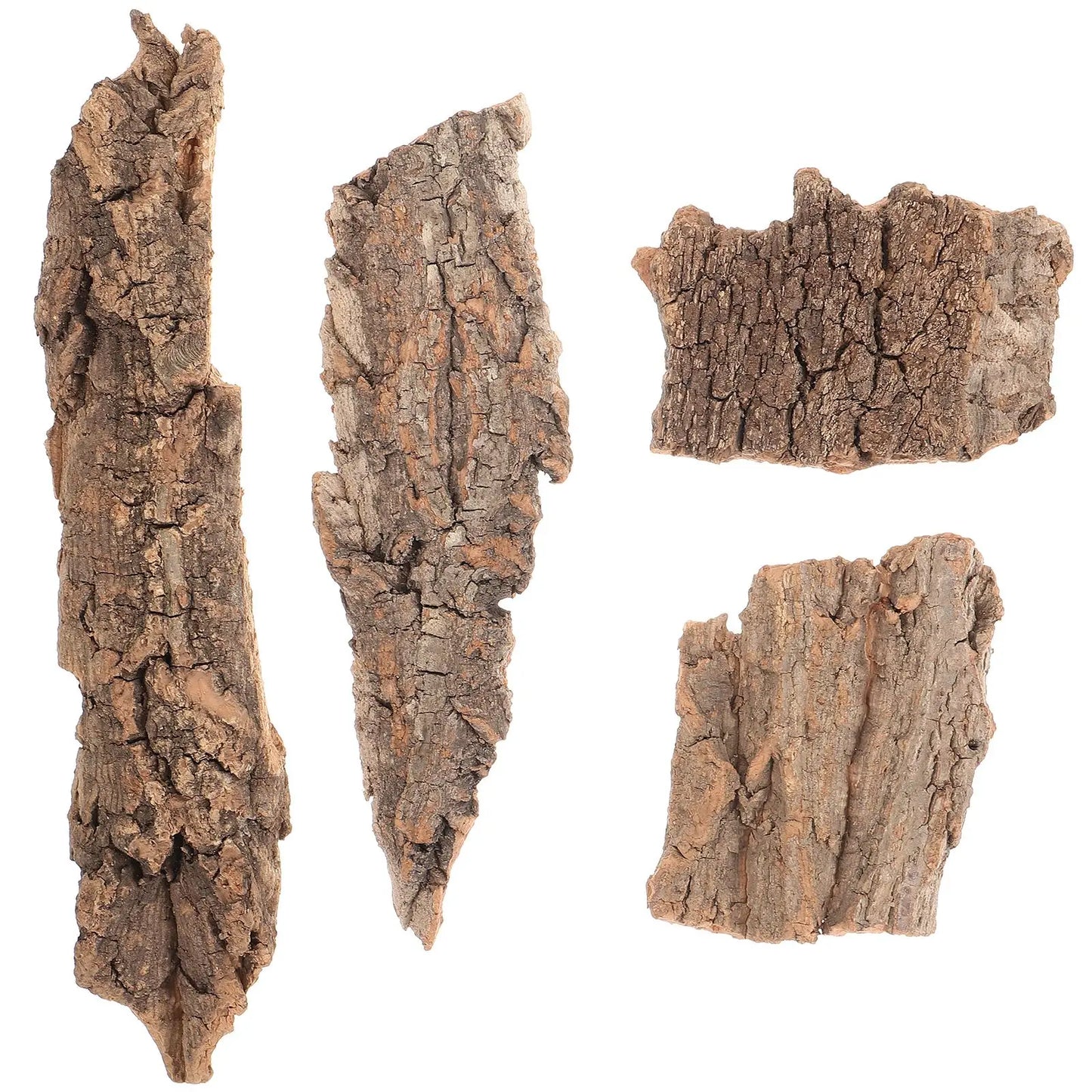 4Pc Natural Cork Bark Flat Reptile Tree Bark