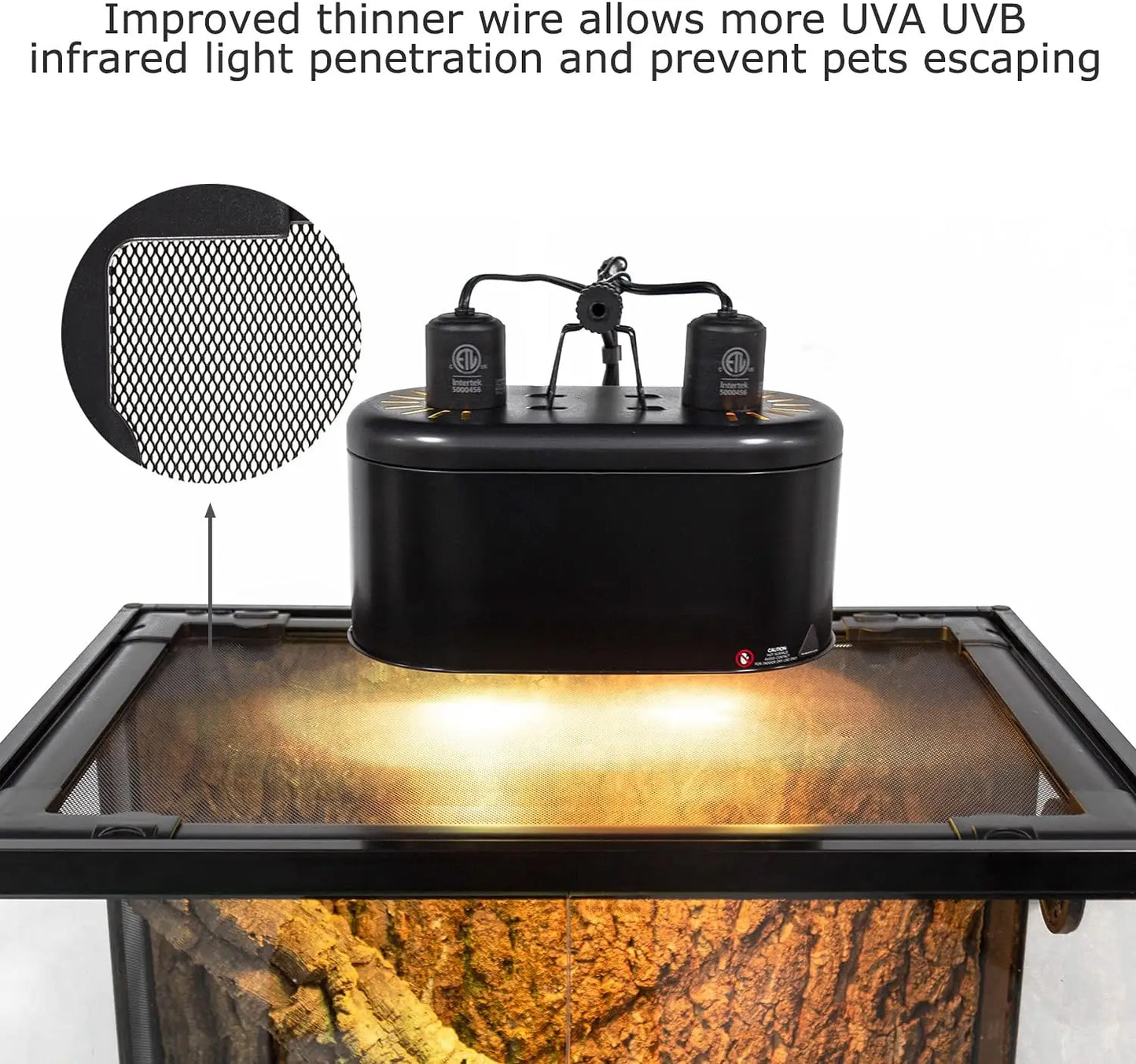 35 Gallon Full Glass Reptile Terrarium with Front Doors, Top Ventilation & Anti-Escape Lid for Lizards, Geckos, Snakes
