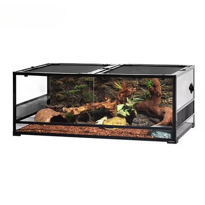 90 gallon Tank Reptile Terrarium w/ Sliding Front Doors