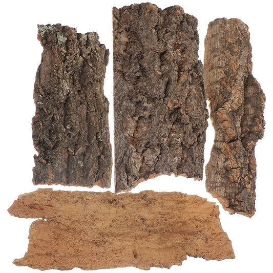 4Pc Natural Cork Bark Flat Reptile Tree Bark