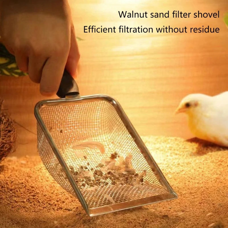 Metal Sand Shovel - Stainless Steel Fine Mesh