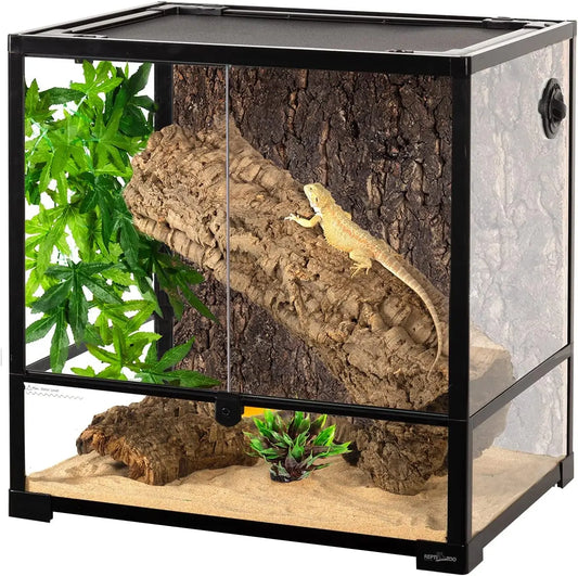 45 Gallon Glass Reptile Terrarium with Double Hinge Door