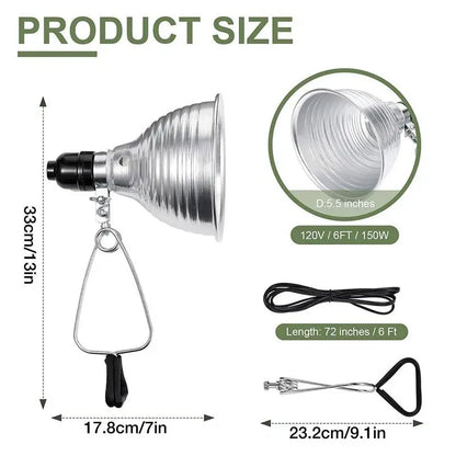 Reptile Lamp Set-Lighting 300W-Aluminum Reptile Heating Lamp Stand