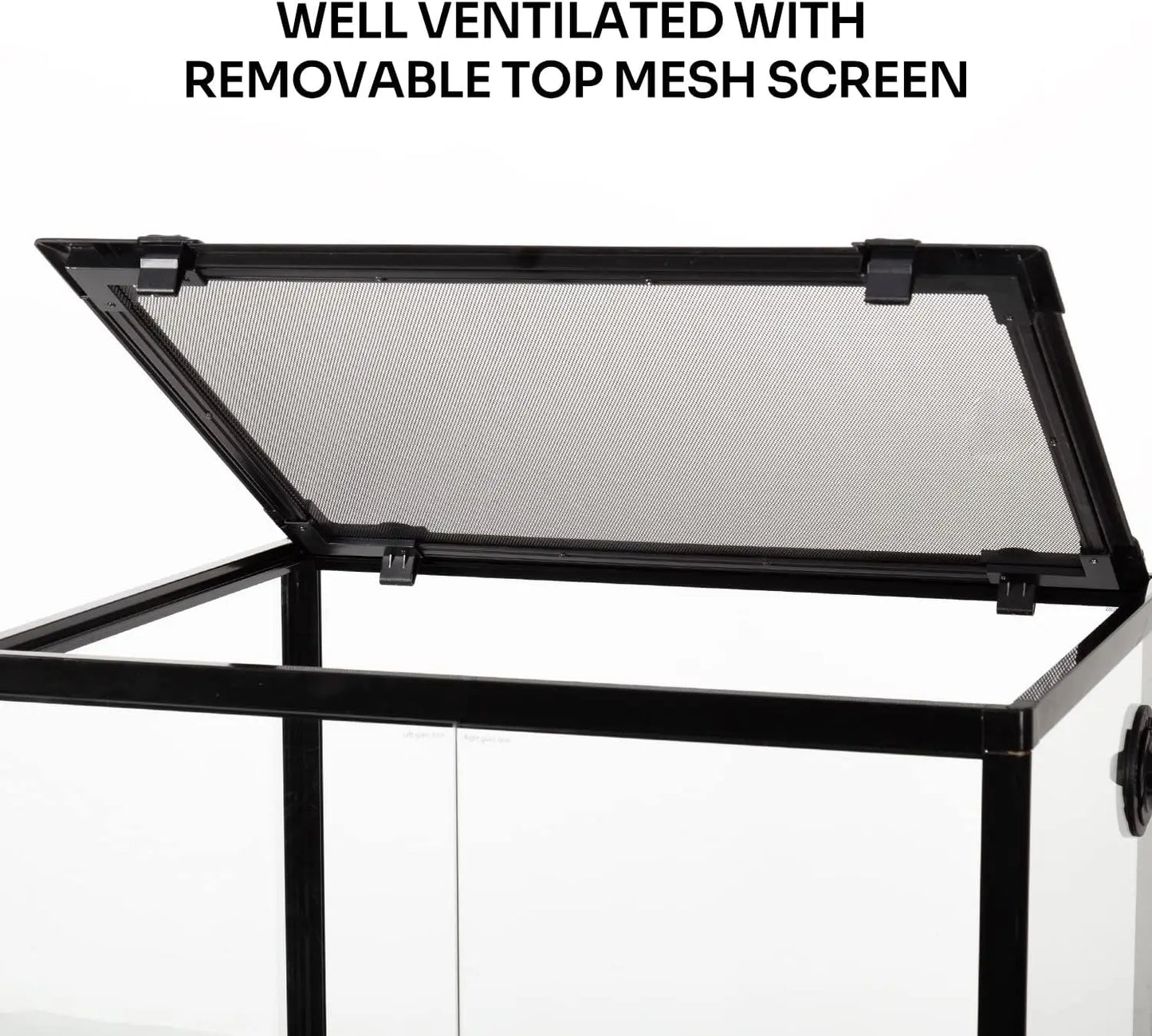 45 Gallon Glass Reptile Terrarium with Double Hinge Door