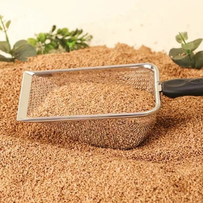 Metal Sand Shovel - Stainless Steel Fine Mesh