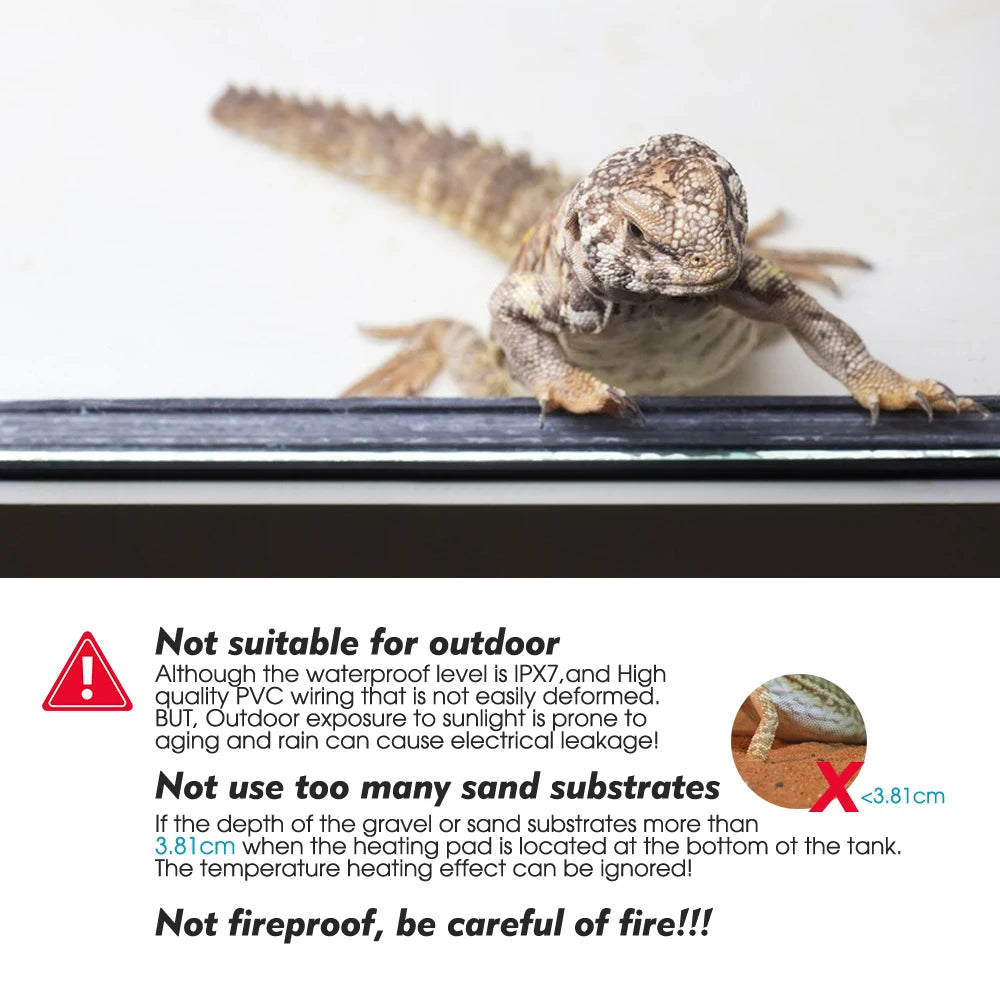 6W 11W 23W 36W Reptile Heat Mat with Thermostat for Indoor Terrarium