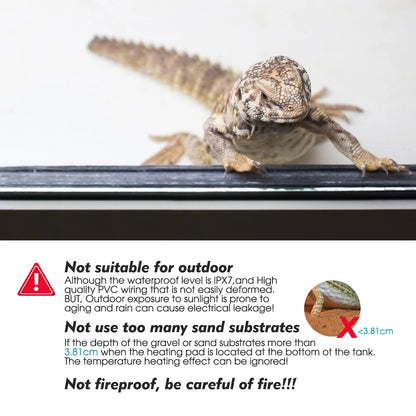 6W 11W 23W 36W Reptile Heat Mat with Thermostat for Indoor Terrarium