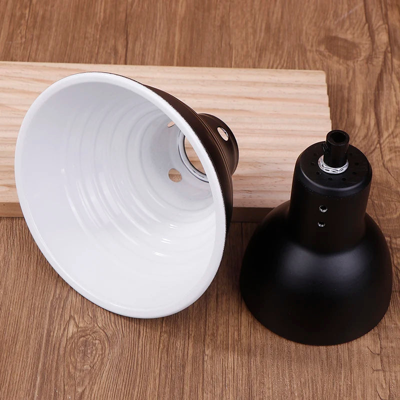 Reptile Light Fixtures Animals Heat Lamp Protector Lampshade Shell Metal Supplies Reflector Dome Heating Habitat Lighting