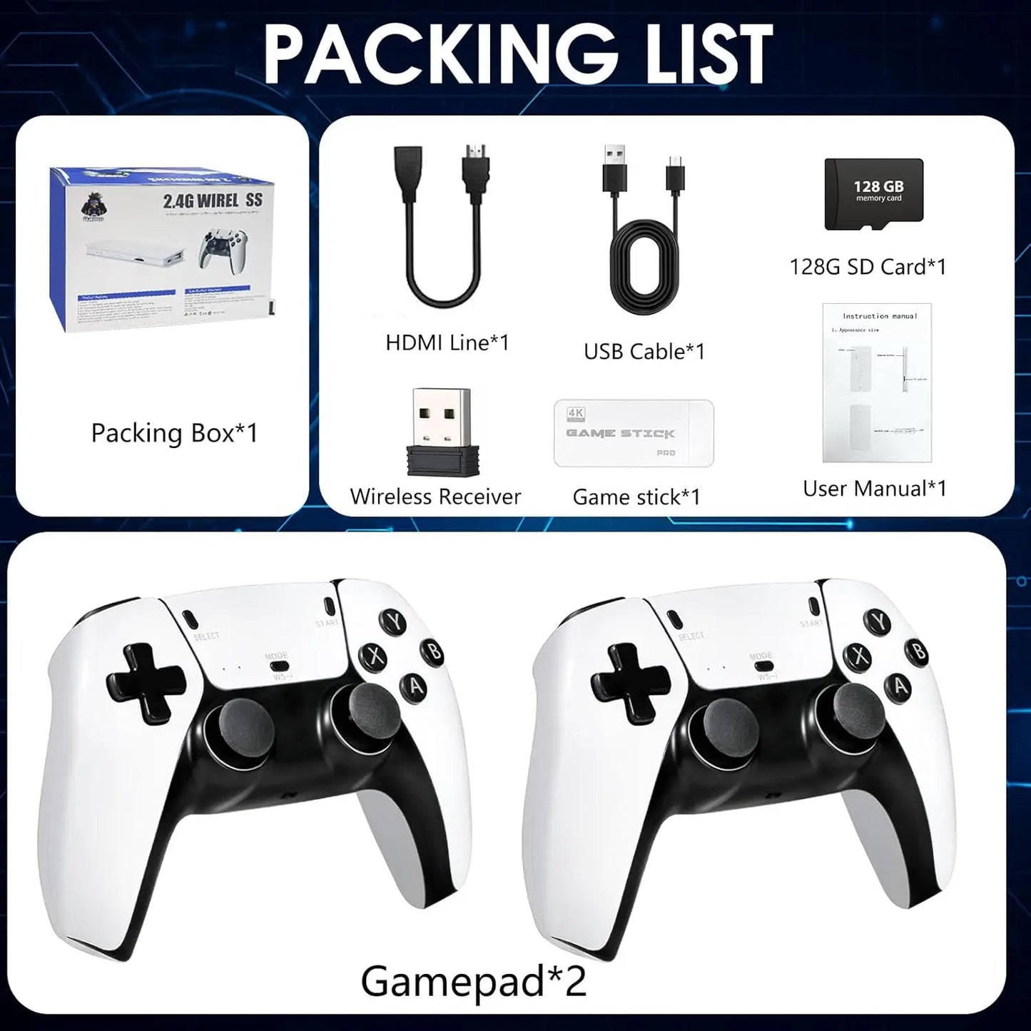 2026 New Retro Gaming Console with 23 Emulators & 20,000+ Built-in Games
