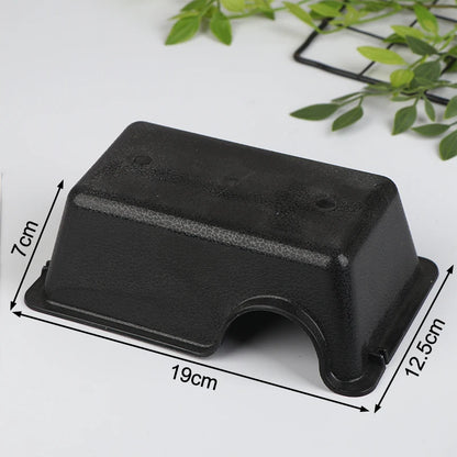 Reptile Enclosure Black Ventilation Hiding Cave