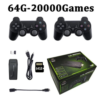 Video Game Console 2.4G Double Wireless Controller 4K HDMI for PS1/SFC/NES TV & PC