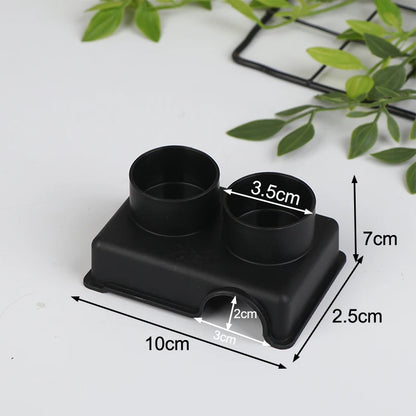 Reptile Enclosure Black Ventilation Hiding Cave