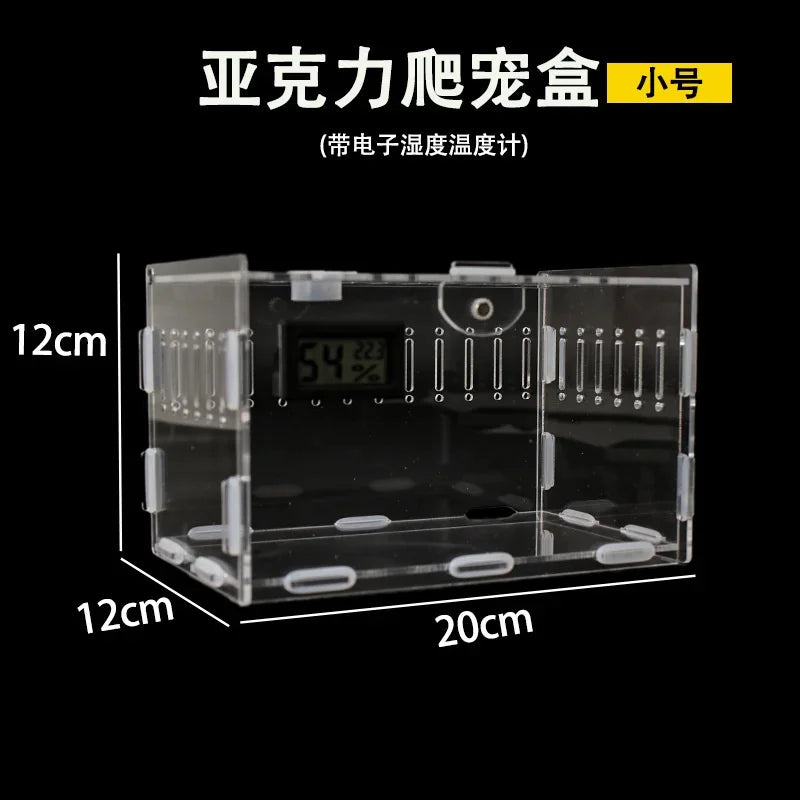 Transparent Acrylic Reptile Terrarium Enclosure For Geckos Lizards Snakes Desktop Table Display For Home Office Decor For Kids