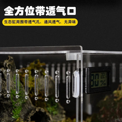 Transparent Acrylic Reptile Terrarium Enclosure For Geckos Lizards Snakes Desktop Table Display For Home Office Decor For Kids