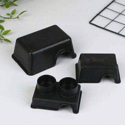 Reptile Enclosure Black Ventilation Hiding Cave