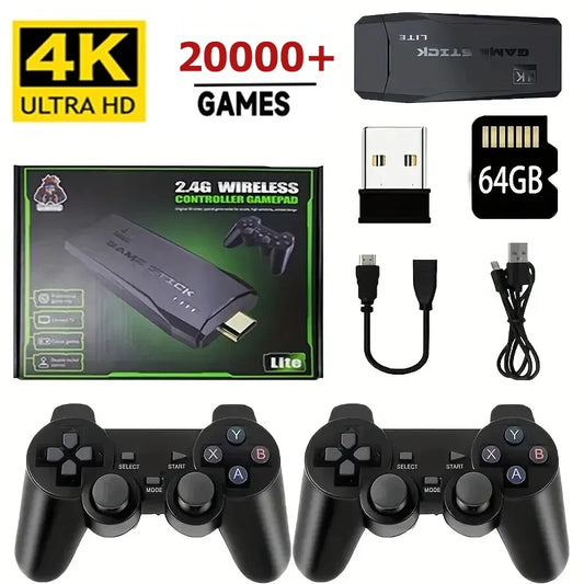 Video Game Console 2.4G Double Wireless Controller 4K HDMI for PS1/SFC/NES TV & PC