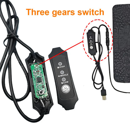 Pet Reptile Electric Heating Pad - Adjustable 3 gear temperature Controller